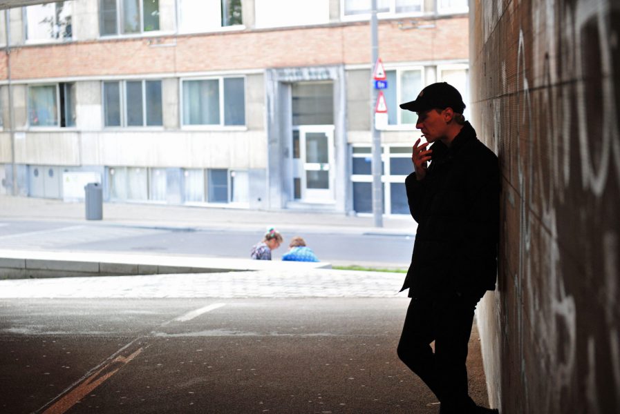 Smoking and waiting. Waiting and smoking.(The Stranger I), Monday to Thursday from 4.30 p.m until sunset, 2017