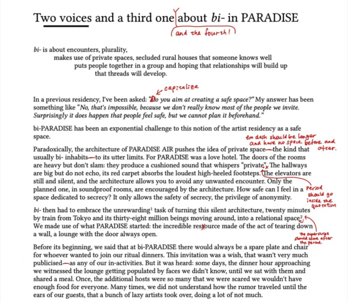 Two voices and a third one about bi- Paradise, 2020