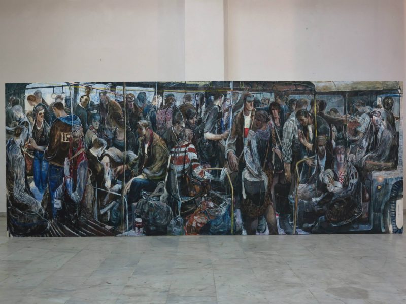 Βίος και Πολιτεία, 2015, 190x400εκ., Λάδι σε καμβά
