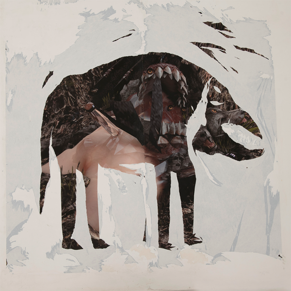 The danger of seeing reality though shape, 2019, 2mx2m. Τύπωμα σε χαρτί αφίσας, κολλημένο πάνω σε τοίχο και σκισμένο